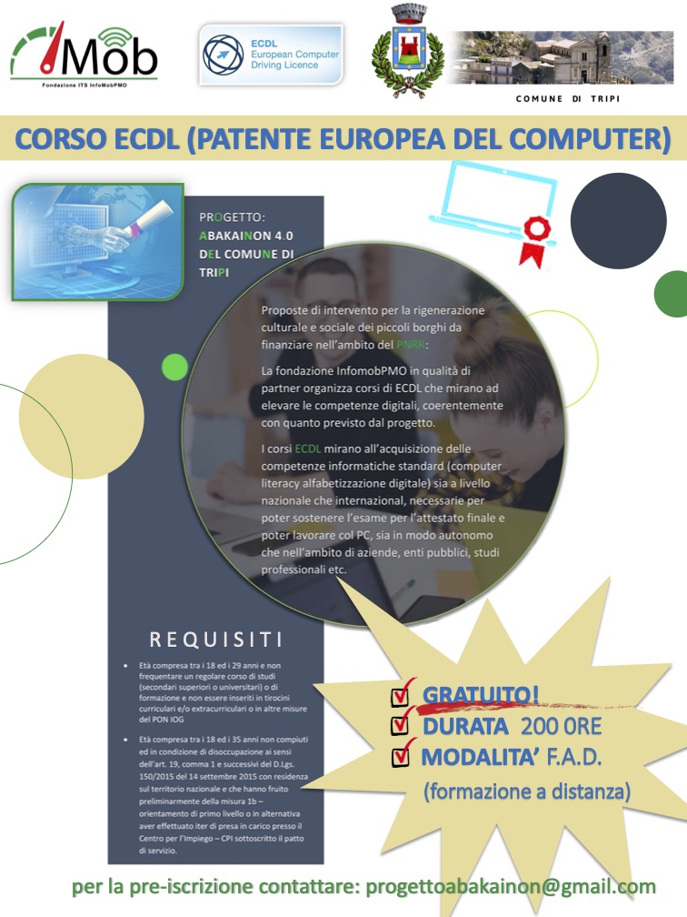 Partecipa ai corsi garanzia giovani dell'ITS infomobpmo